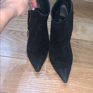 Sam edelman suede booties with pointed toe
